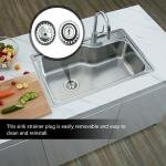 Limitless Card Mounted 2 IN 1 Sink Strainer, Effortlessly Trap Debris & Keep Your Sink Clog-Free Anti Clogging Sink Filter With Hair Catcher, Bathroom Stainless Steel Sink Drain Filter (STEEL-2PC1)